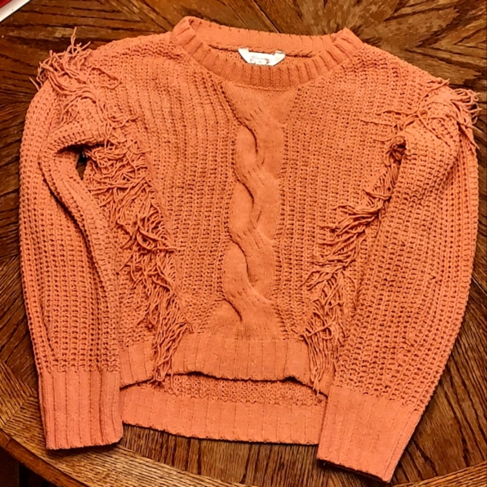 No Boundaries Juniors Coral Sweater